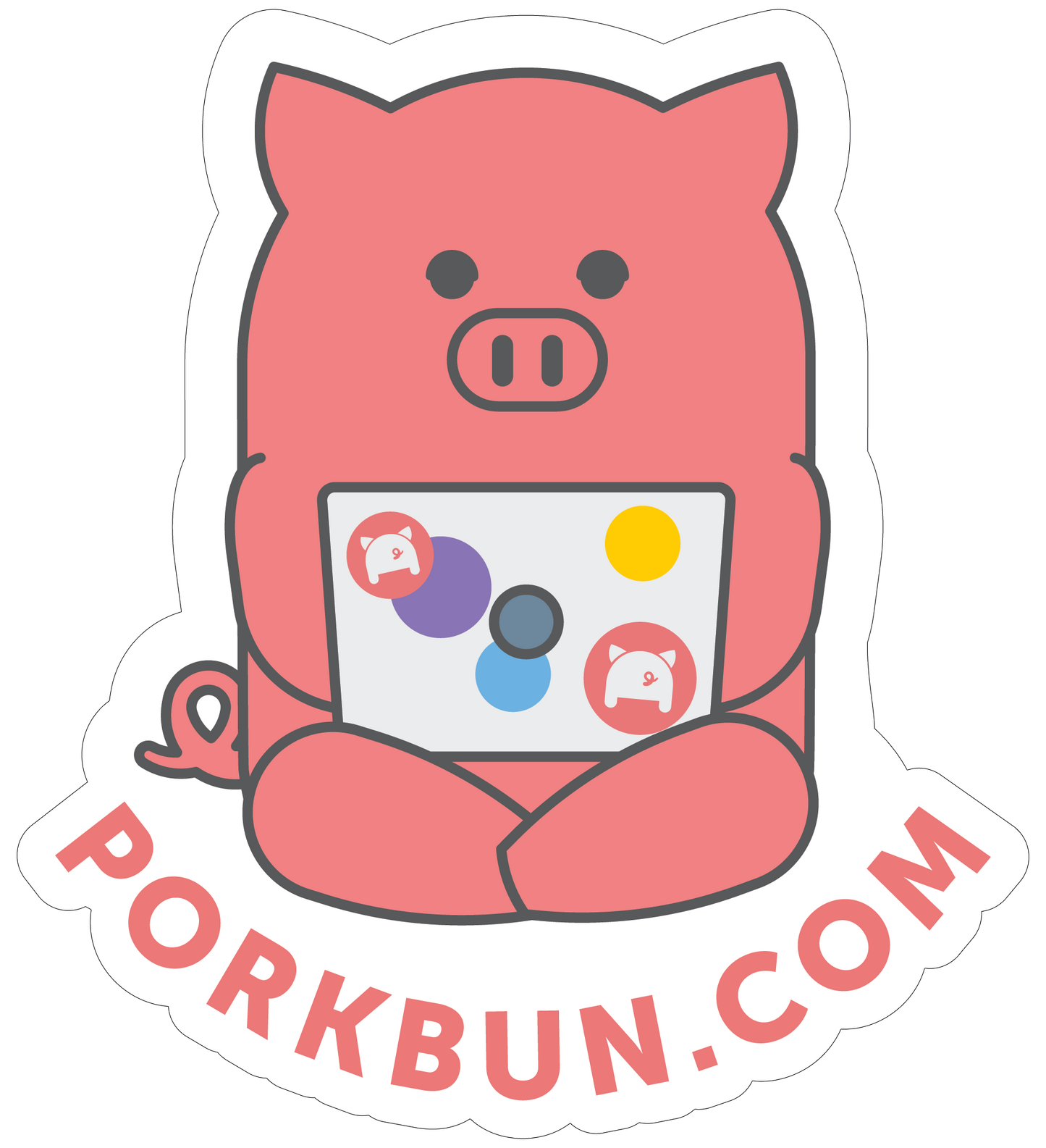 Laptop Piggie Sticker
