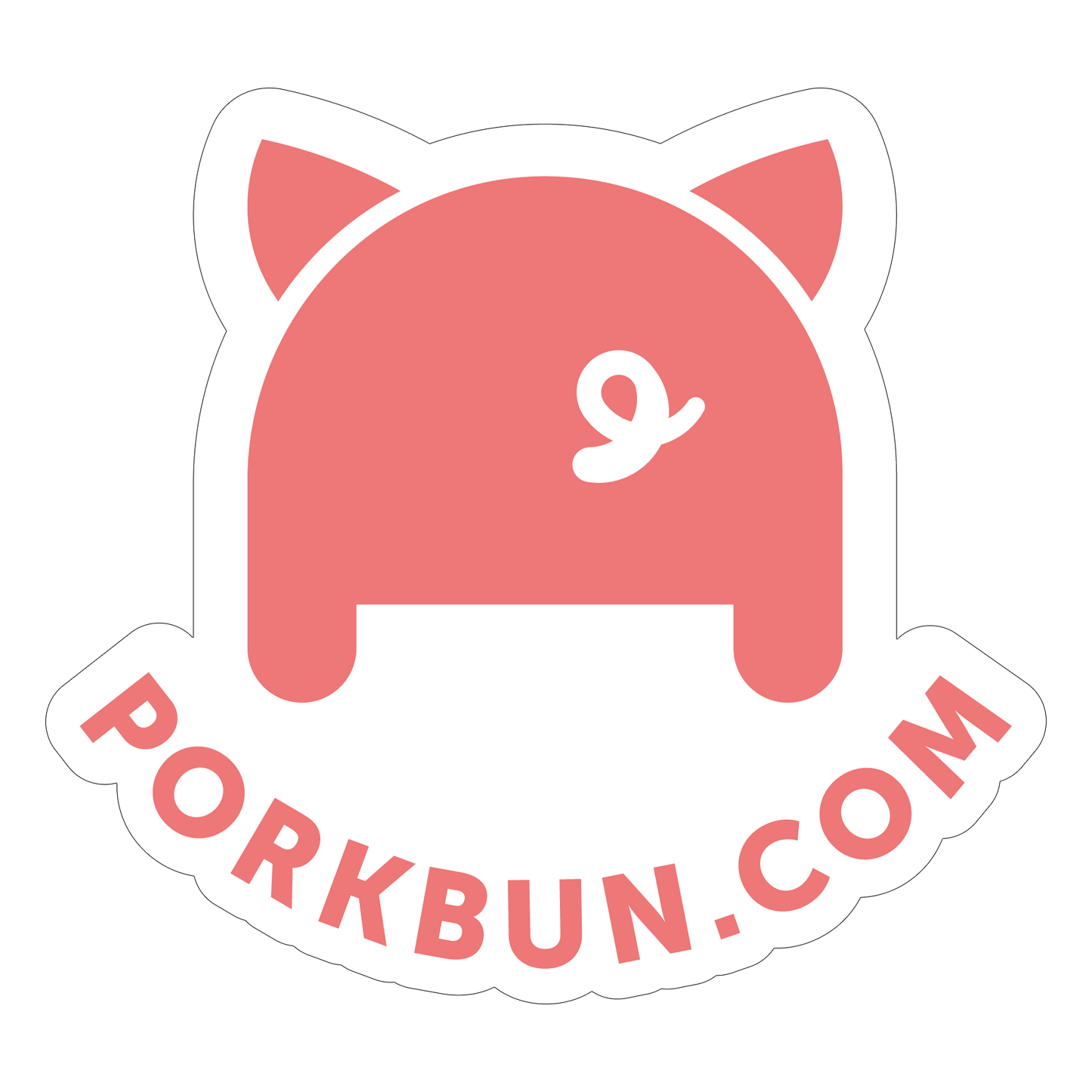 Porkbun Logo Sticker v2