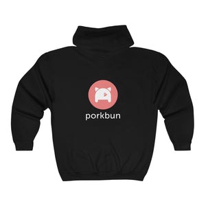 Porkbun Logo Zip Hoodie