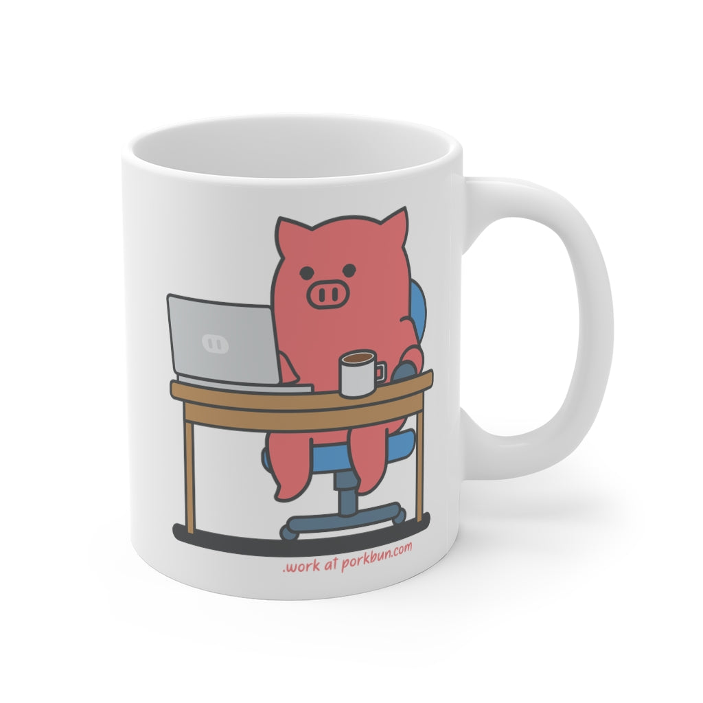 .work Porkbun mascot mug