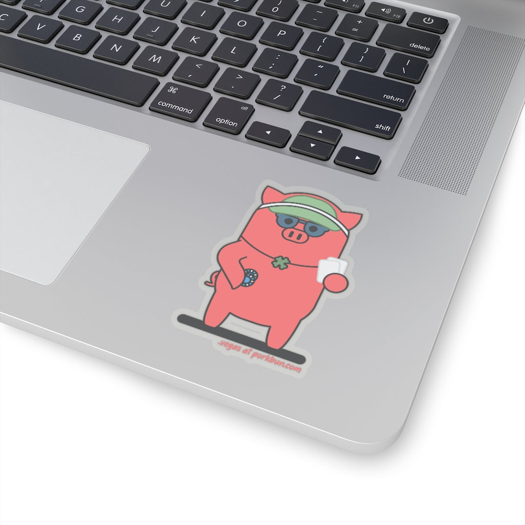 .vegas Porkbun mascot sticker