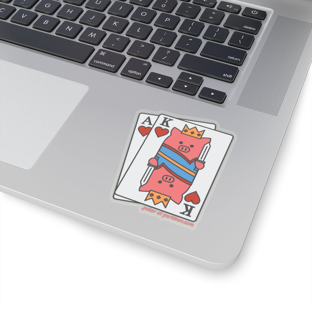 .poker Porkbun mascot sticker