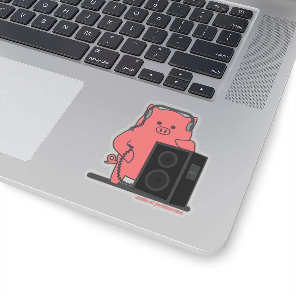 .audio Porkbun mascot sticker