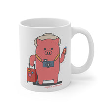 Load image into Gallery viewer, .viajes Porkbun mascot mug
