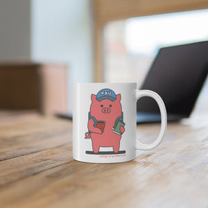 .college Porkbun mascot mug
