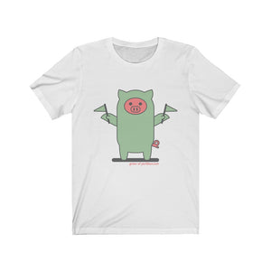 .green Porkbun mascot t-shirt