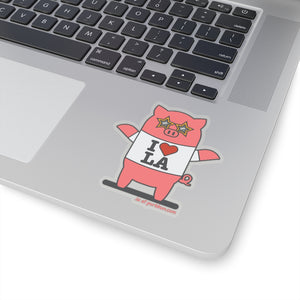 .la Porkbun mascot sticker