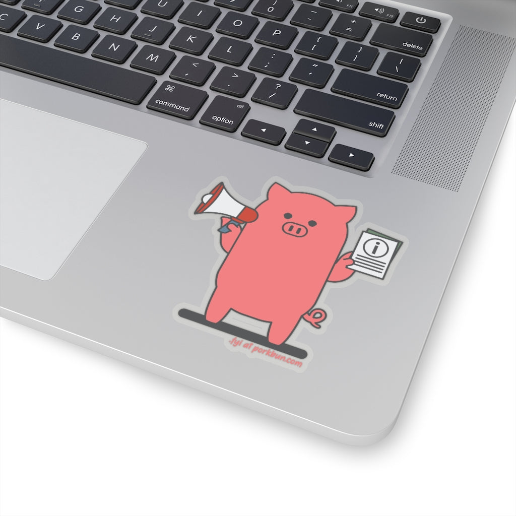 .fyi Porkbun mascot sticker