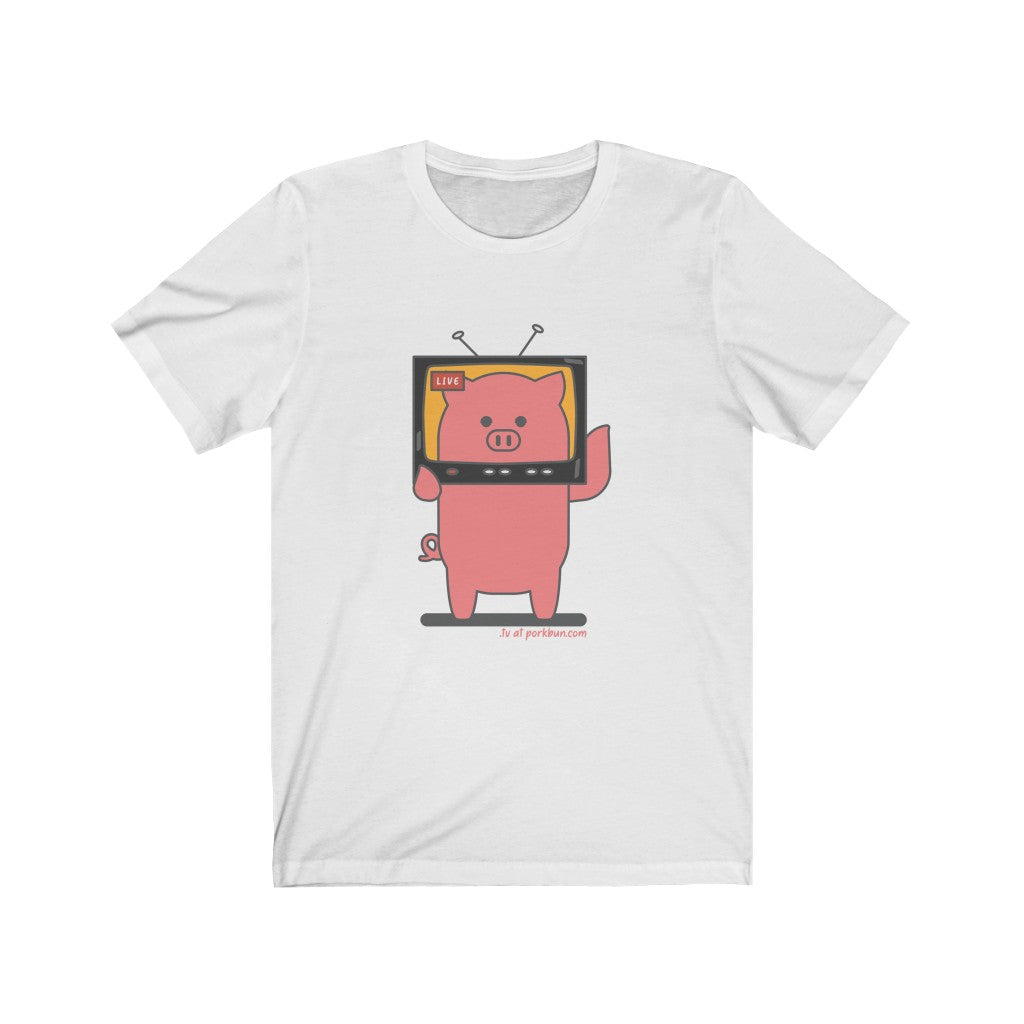 .tv Porkbun mascot t-shirt