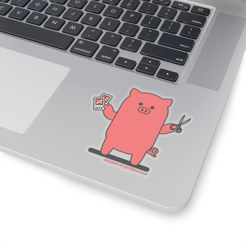 .coupons Porkbun mascot sticker