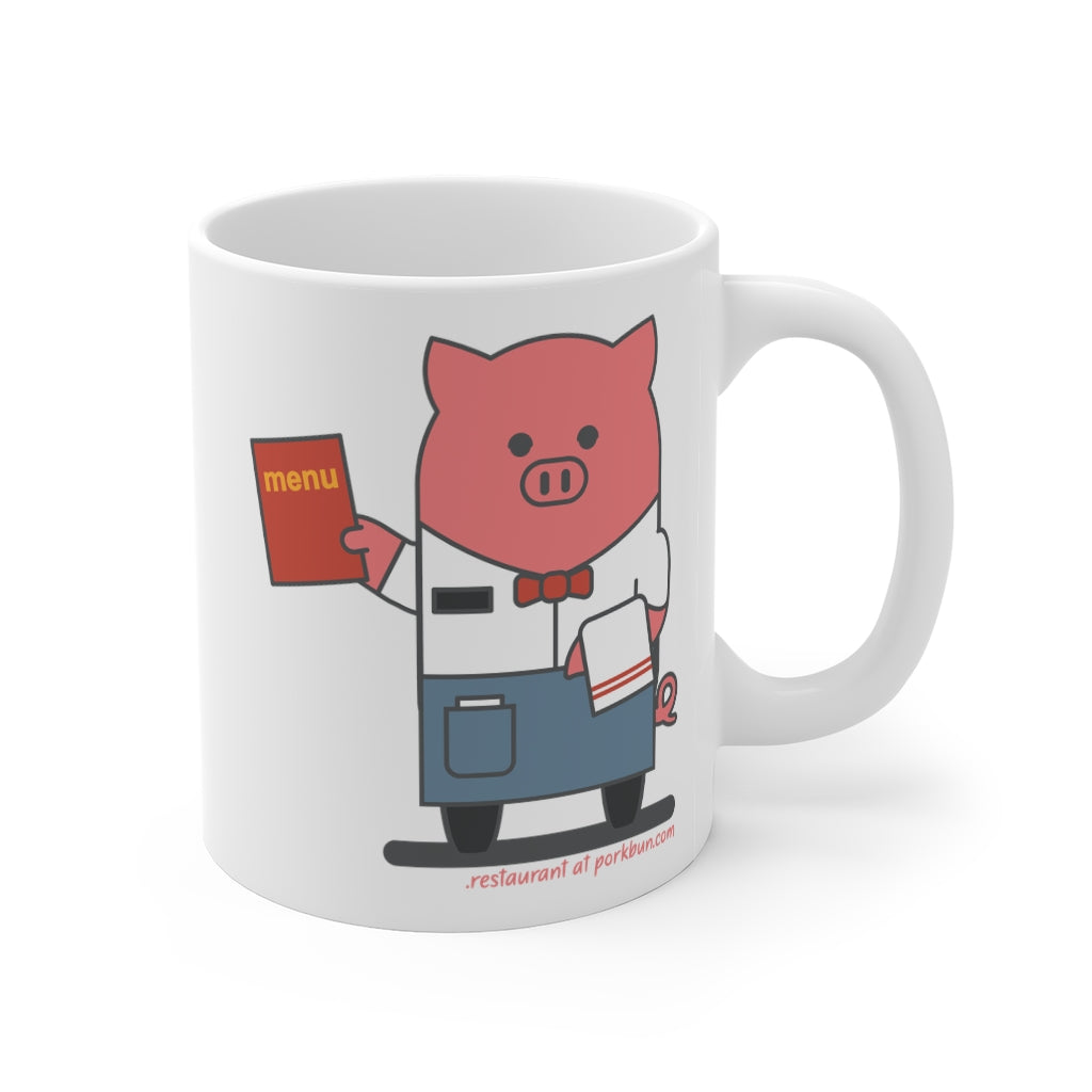 .restaurant Porkbun mascot mug