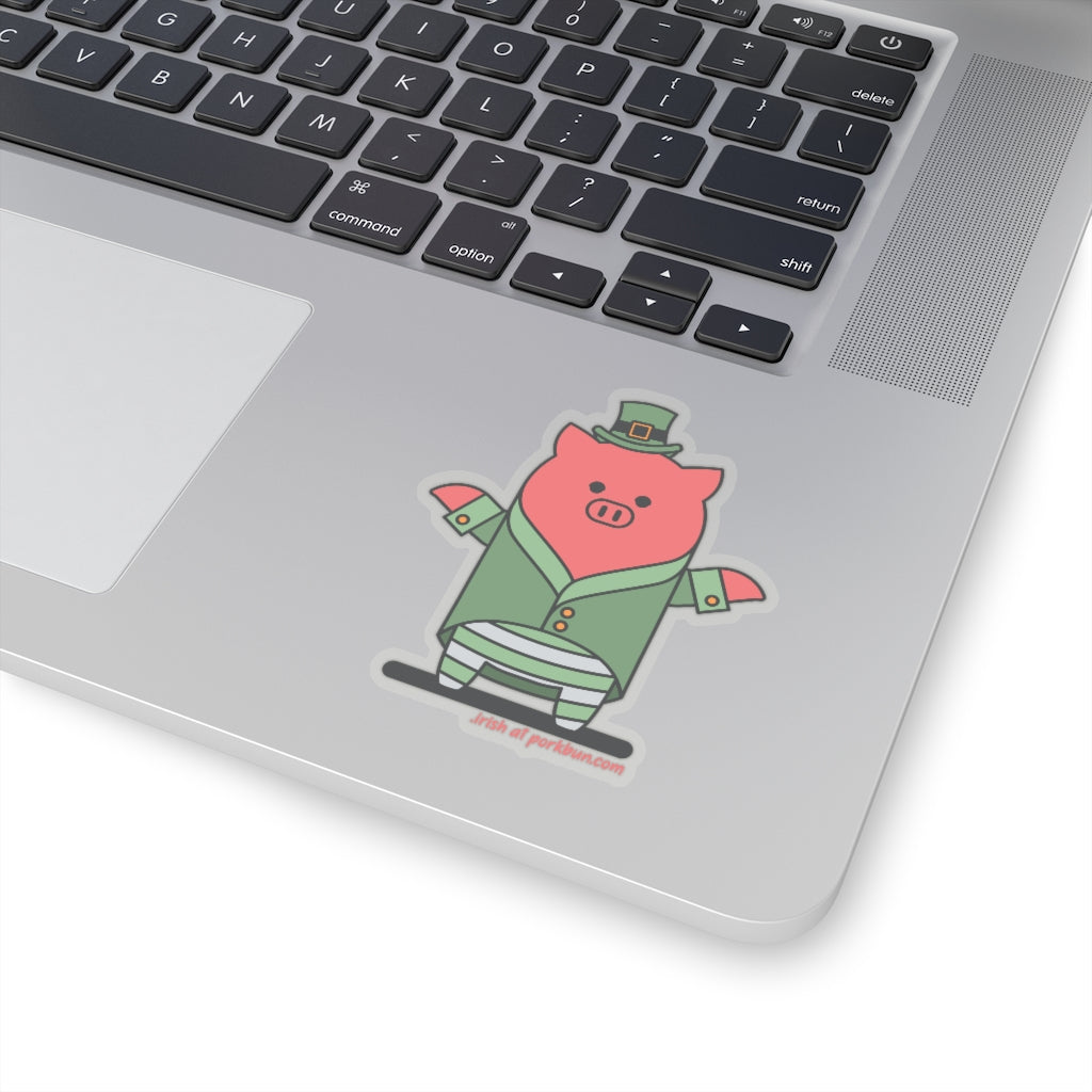 .irish Porkbun mascot sticker