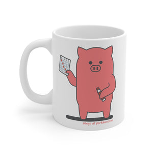 .bingo Porkbun mascot mug
