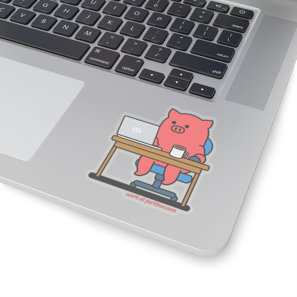 .work Porkbun mascot sticker
