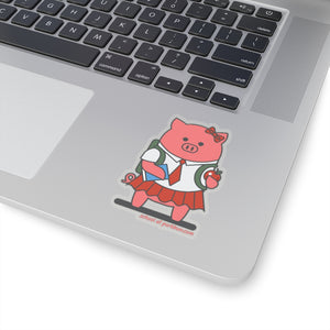 .school Porkbun mascot sticker