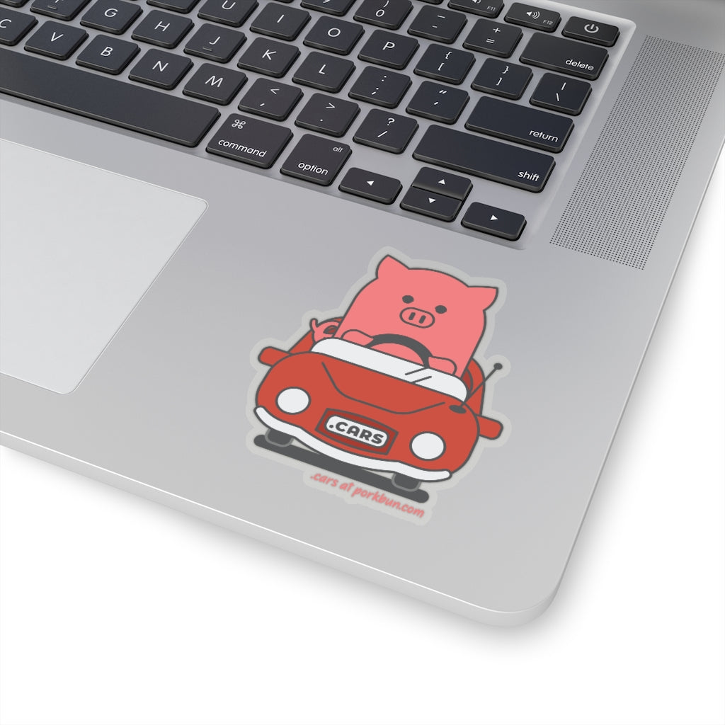 .cars Porkbun mascot sticker