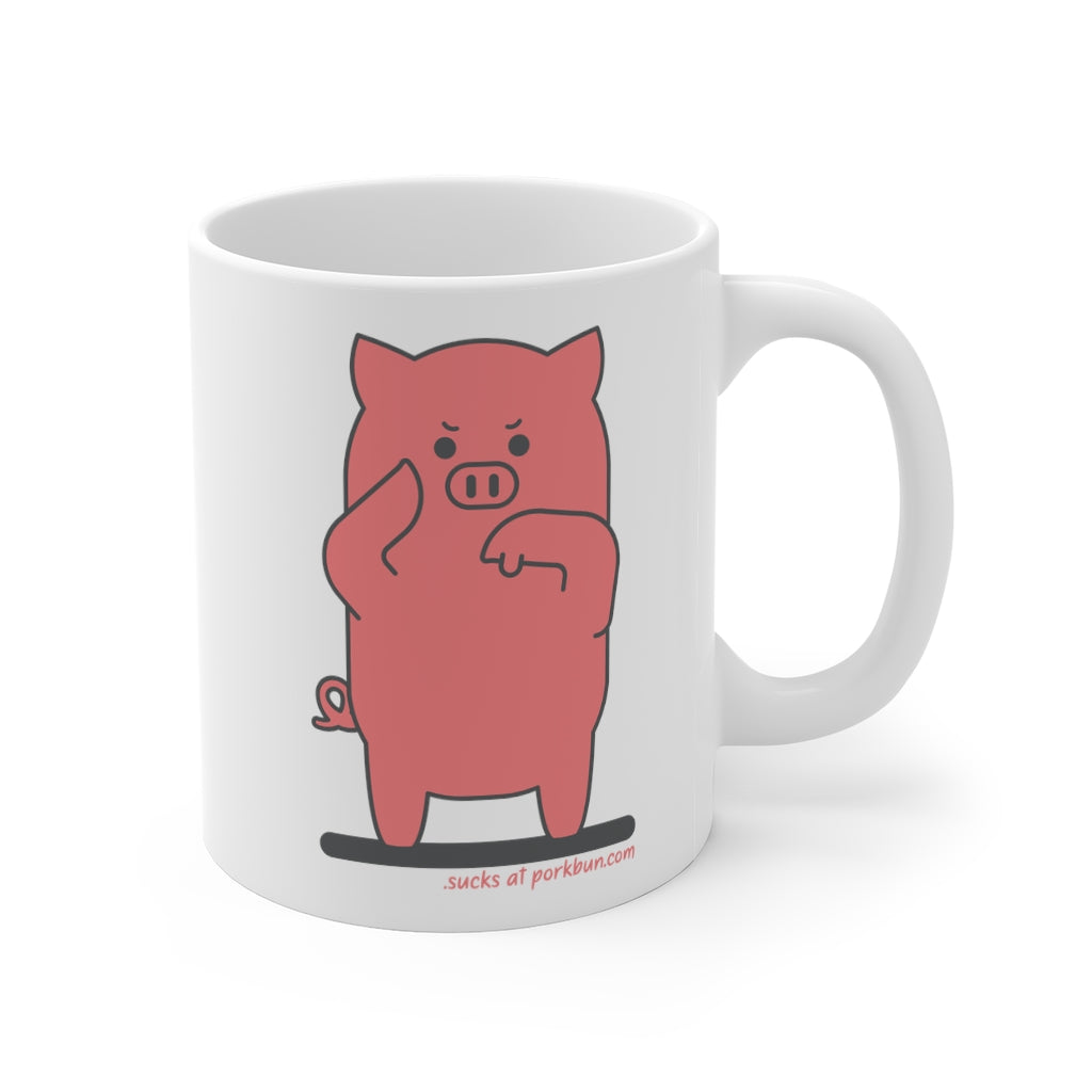 .sucks Porkbun mascot mug