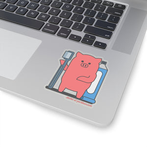 .dental Porkbun mascot sticker