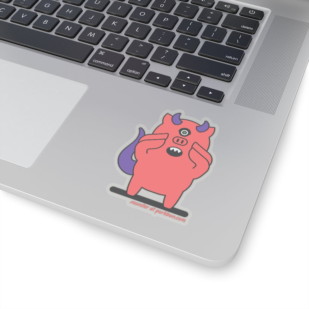 .monster Porkbun mascot sticker