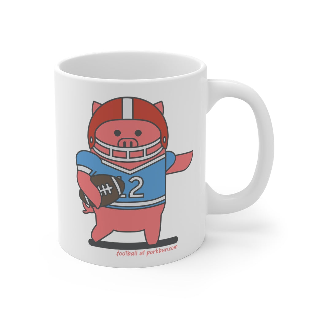 .football Porkbun mascot mug