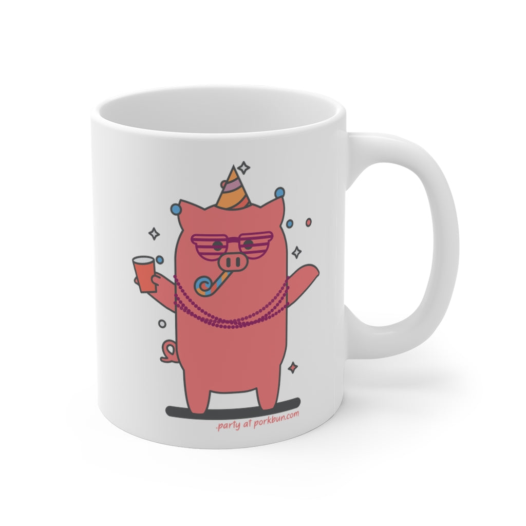 .party Porkbun mascot mug