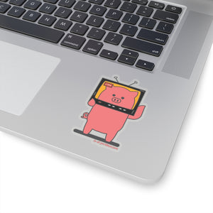 .tv Porkbun mascot sticker