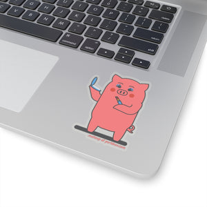 .makeup Porkbun mascot sticker
