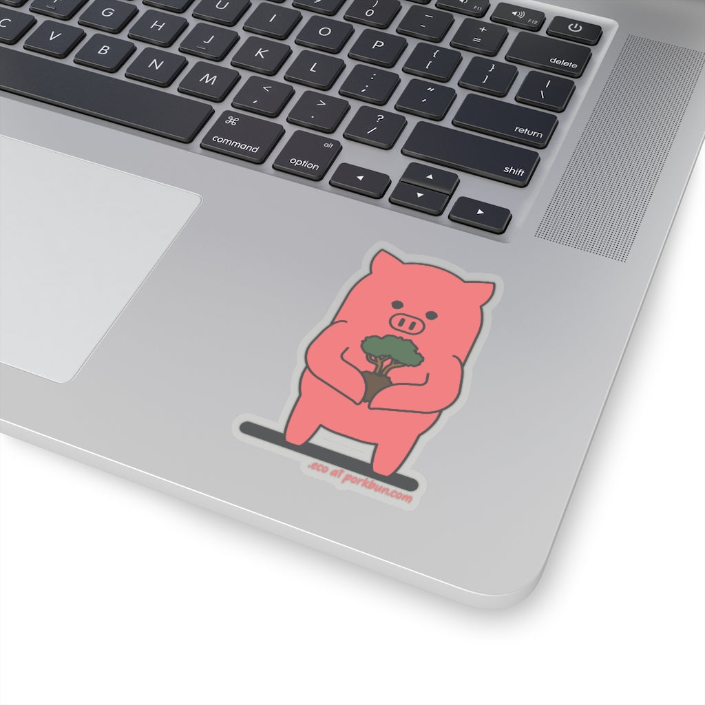 .eco Porkbun mascot sticker