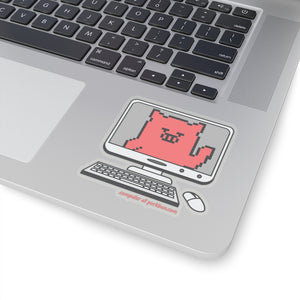 .computer Porkbun mascot sticker