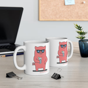 .cool Porkbun mascot mug