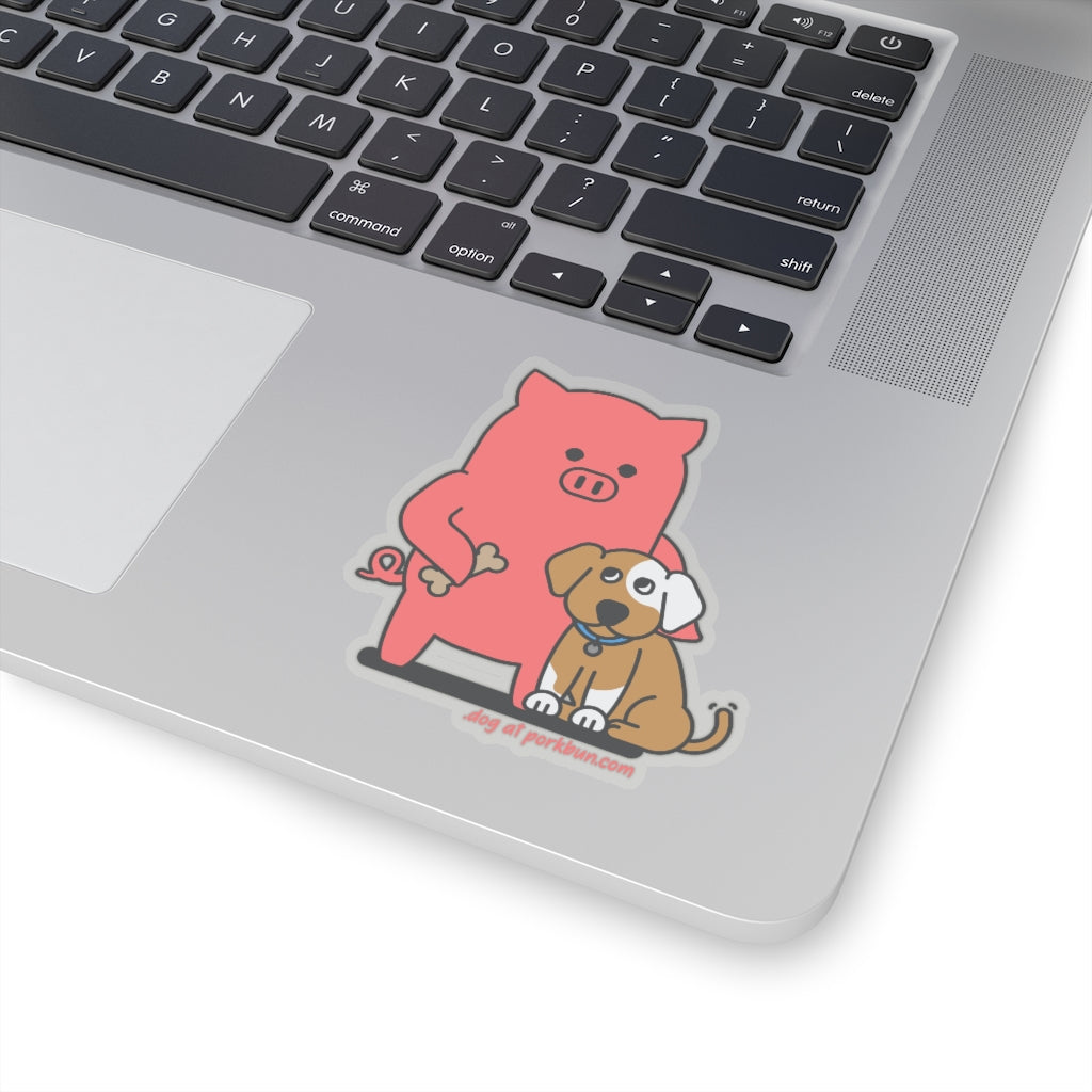 .dog Porkbun mascot sticker