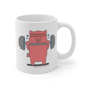 .training Porkbun mascot mug