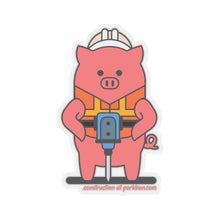 Load image into Gallery viewer, .construction Porkbun mascot sticker
