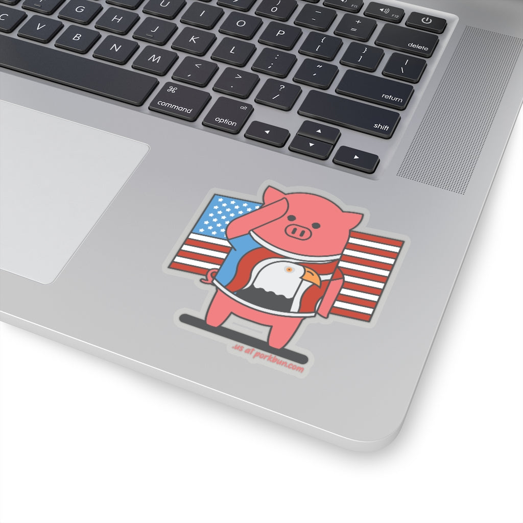 .us Porkbun mascot sticker