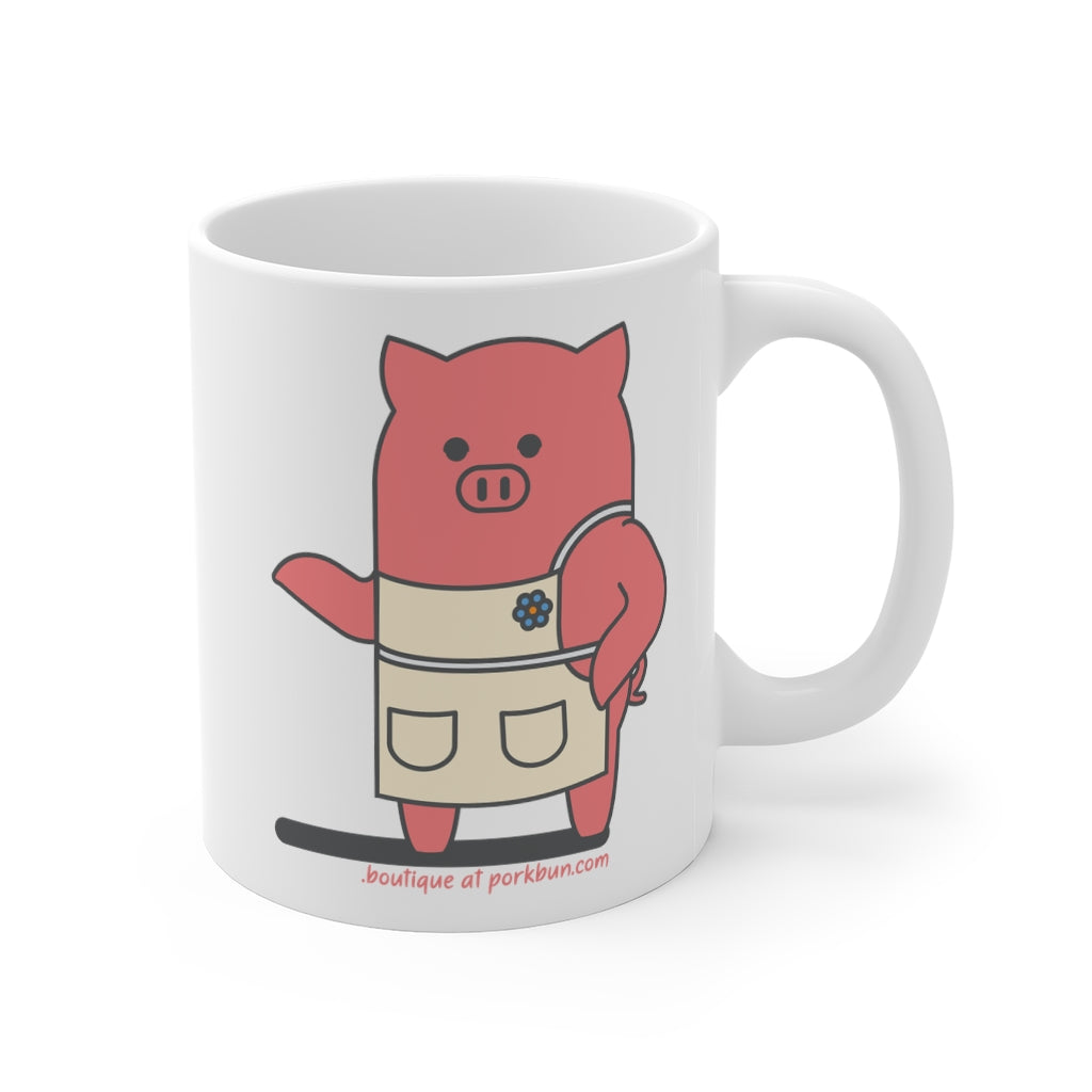.boutique Porkbun mascot mug