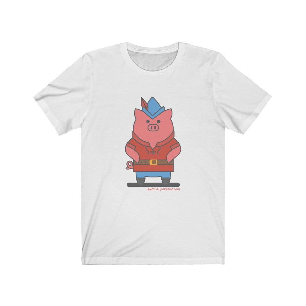 .quest Porkbun mascot t-shirt