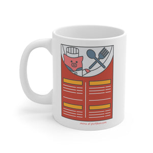 .menu Porkbun mascot mug