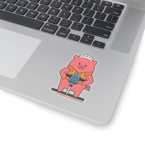 .construction Porkbun mascot sticker