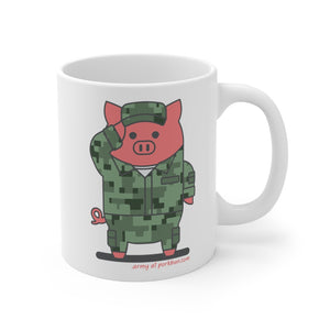.army Porkbun mascot mug