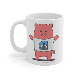 .sh Porkbun mascot mug