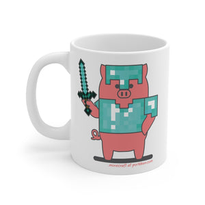.minecraft Porkbun mascot mug
