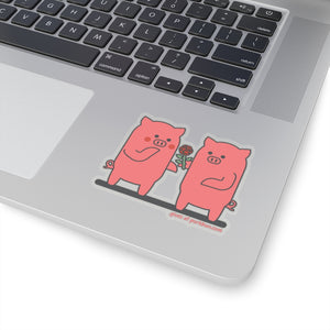 .gives Porkbun mascot sticker