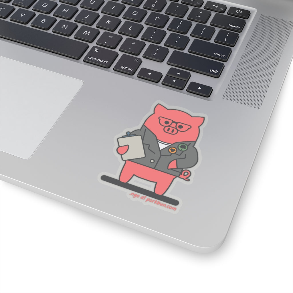 .ngo Porkbun mascot sticker