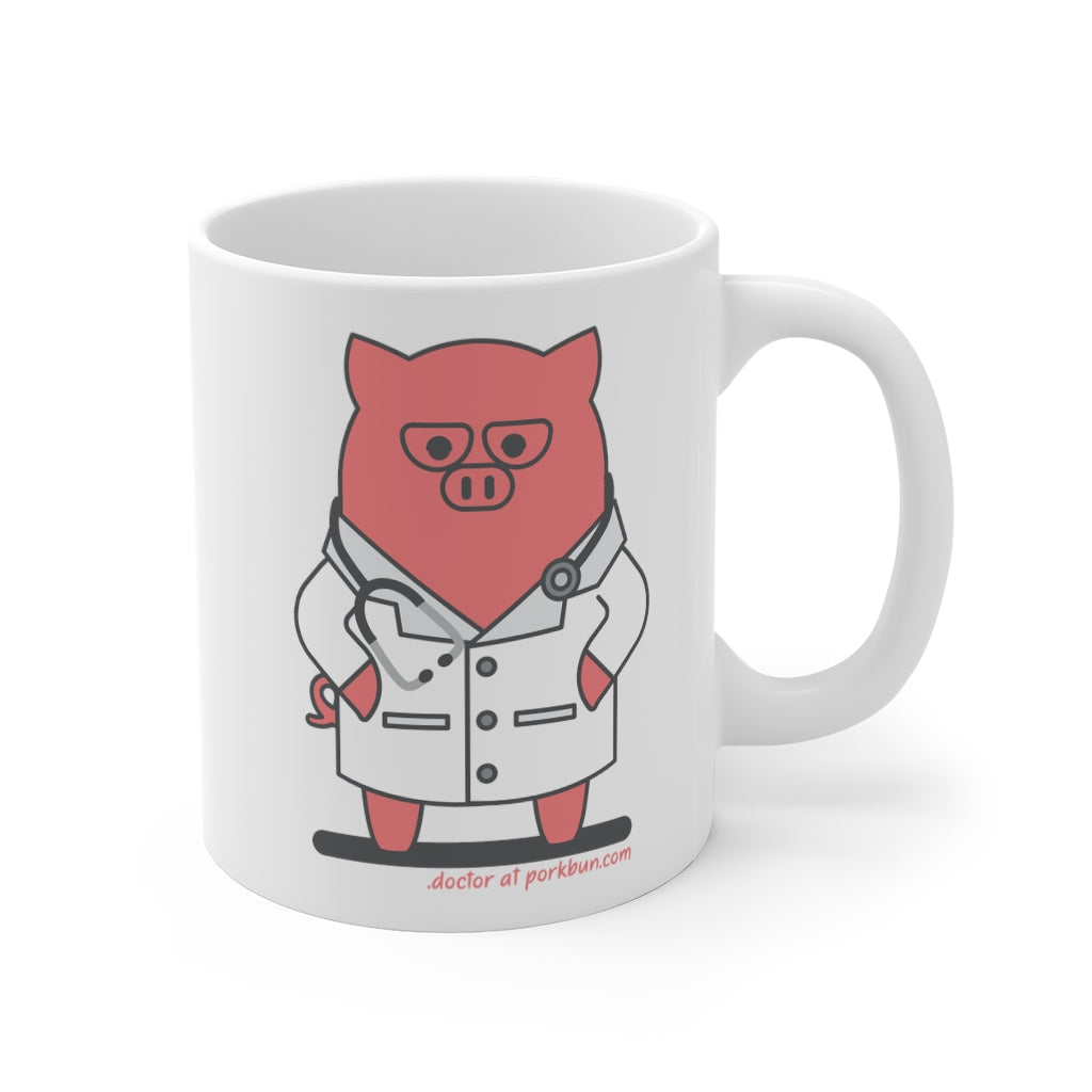 .doctor Porkbun mascot mug