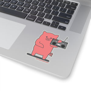 .fm Porkbun mascot sticker