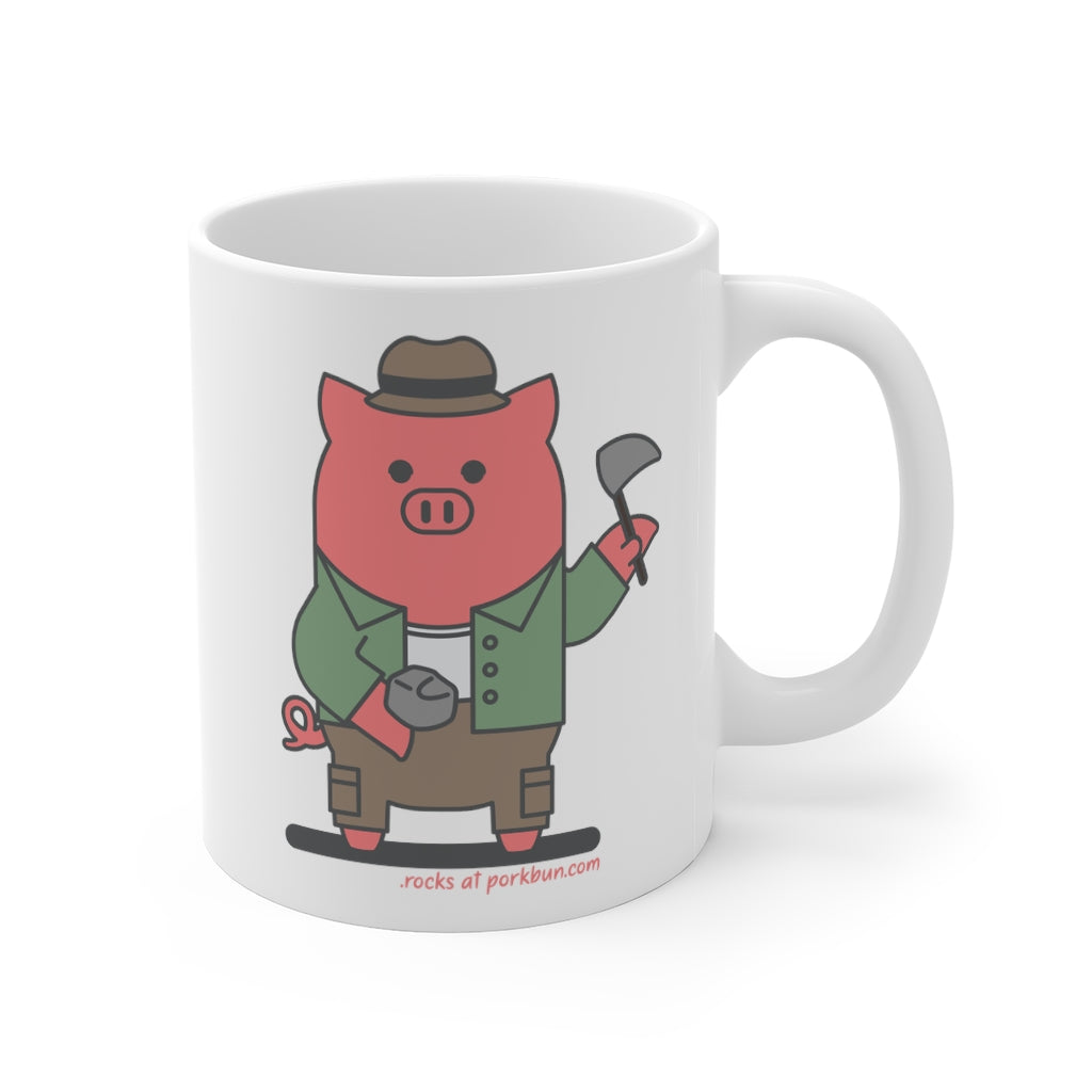 .rocks Porkbun mascot mug