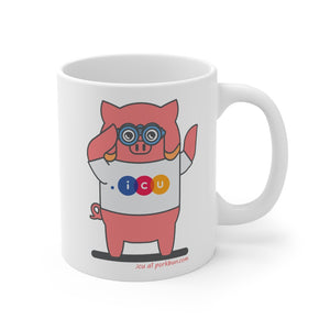 .icu Porkbun mascot mug