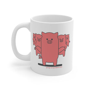 .group Porkbun mascot mug