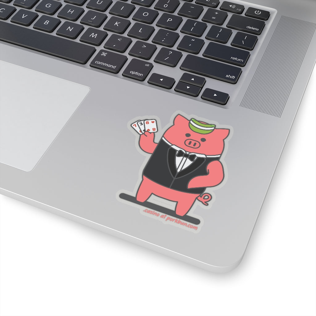 .casino Porkbun mascot sticker