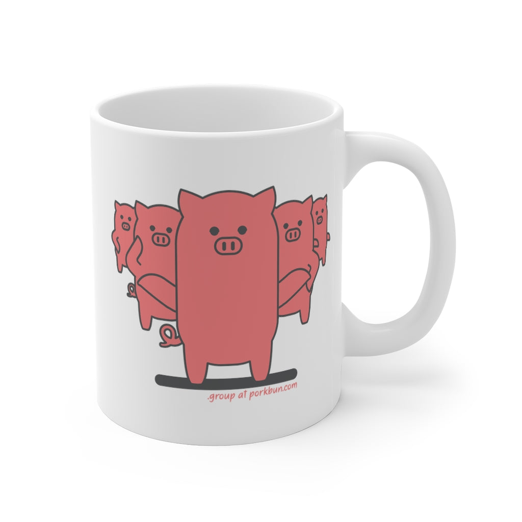 .group Porkbun mascot mug